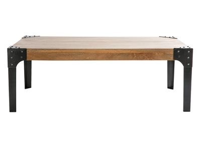 Industrieller Couchtisch MADISON Metall und Holz