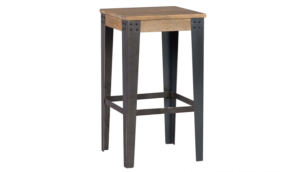 Industrieller Design-Hocker Metall und 65 cm MADISON