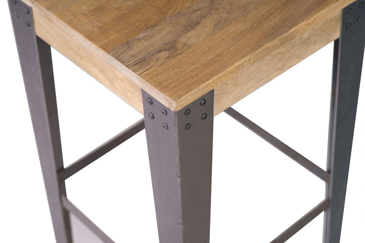Industrieller Design-Hocker Metall und 65 cm MADISON