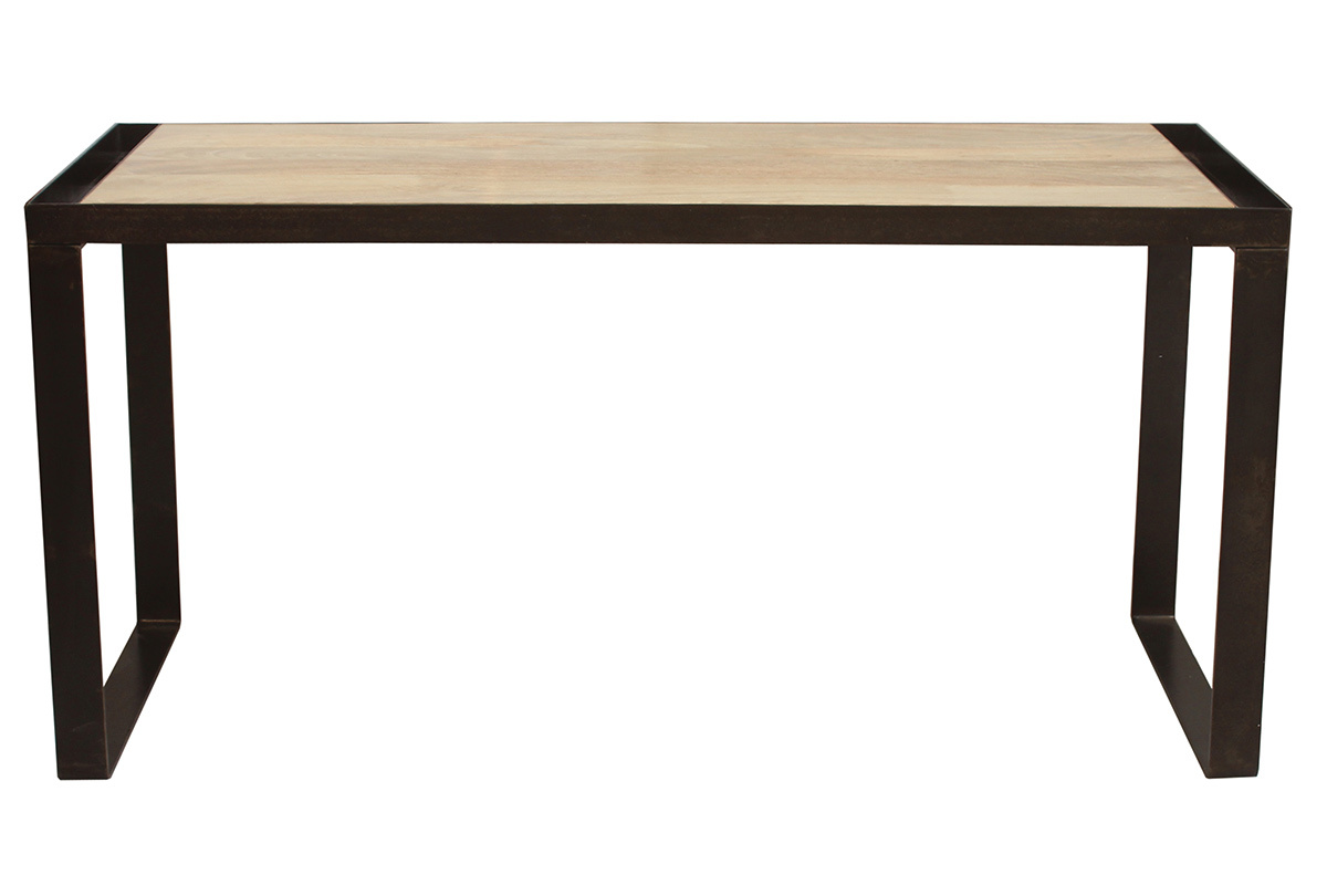 Industrieller Design-Schreibtisch aus Massivholz L156 cm INDUSTRIA
