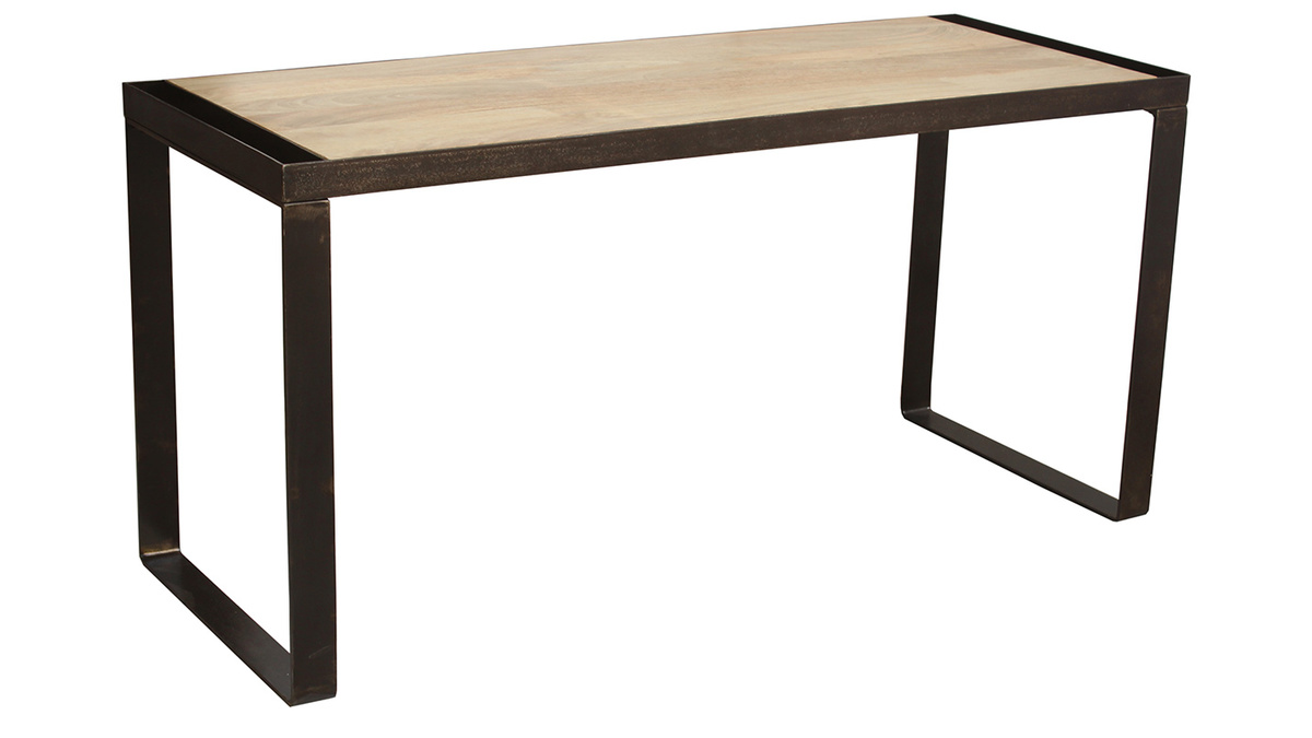 Industrieller Design-Schreibtisch aus Massivholz L156 cm INDUSTRIA