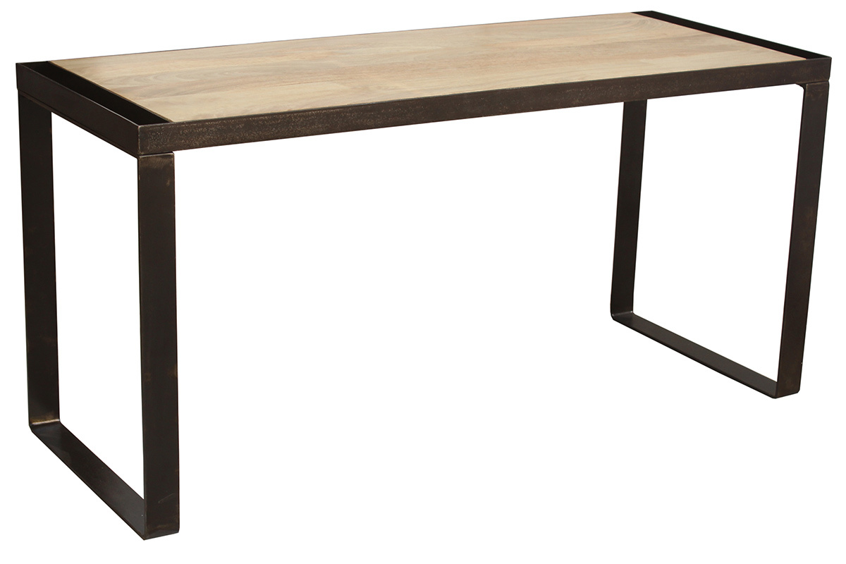 Industrieller Design-Schreibtisch aus Massivholz L156 cm INDUSTRIA
