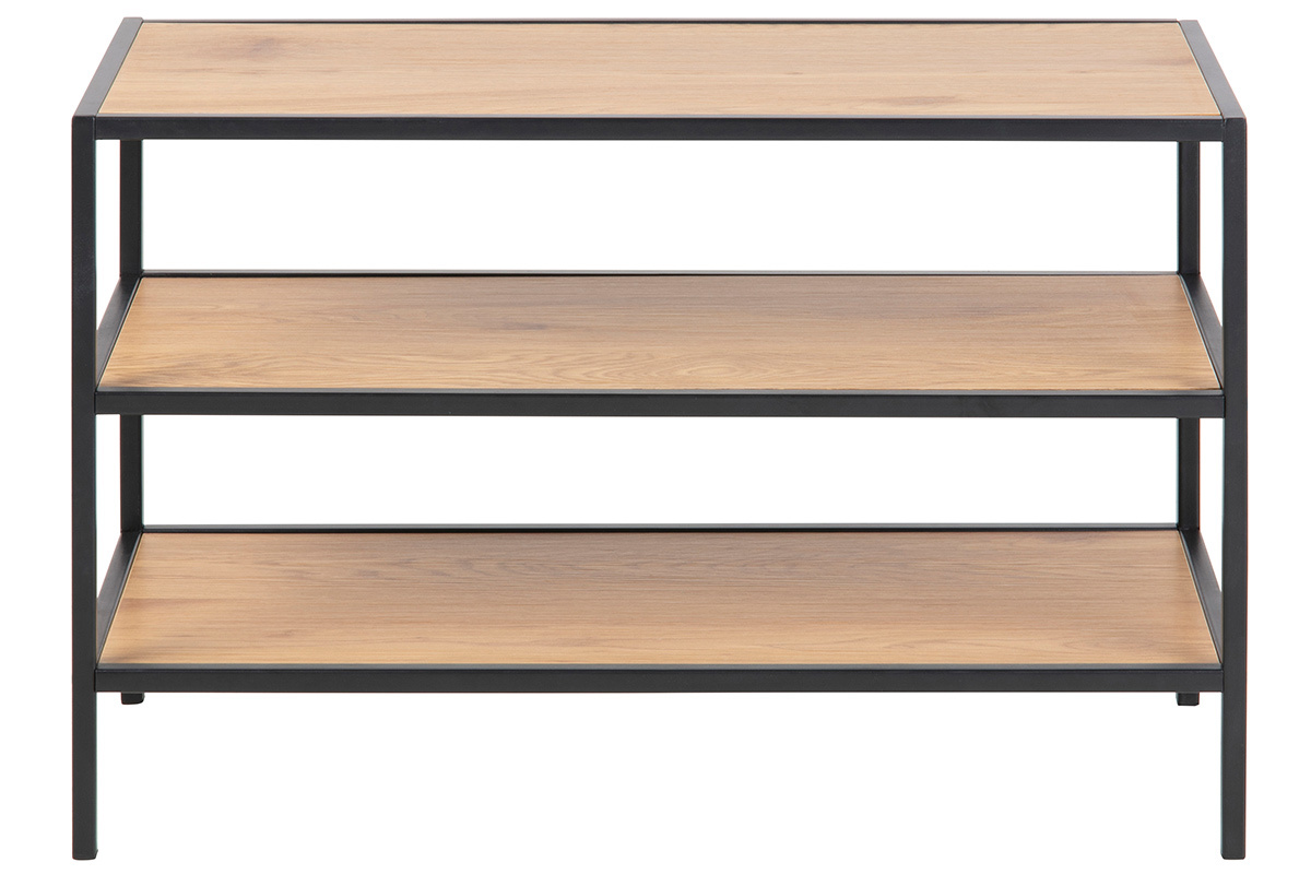 Industrieller Schuhschrank aus Metall und Holz TRESCA