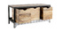 Industrielles Aufbewahrungs- / Schuhmöbel ATELIER Massivholz und Metall