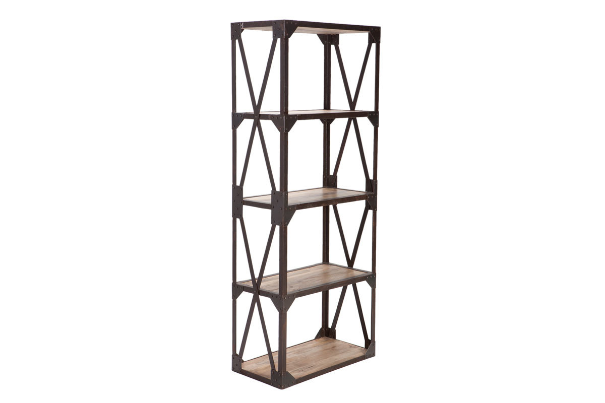 Industrielles Regal ATELIER Massivholz und Metall