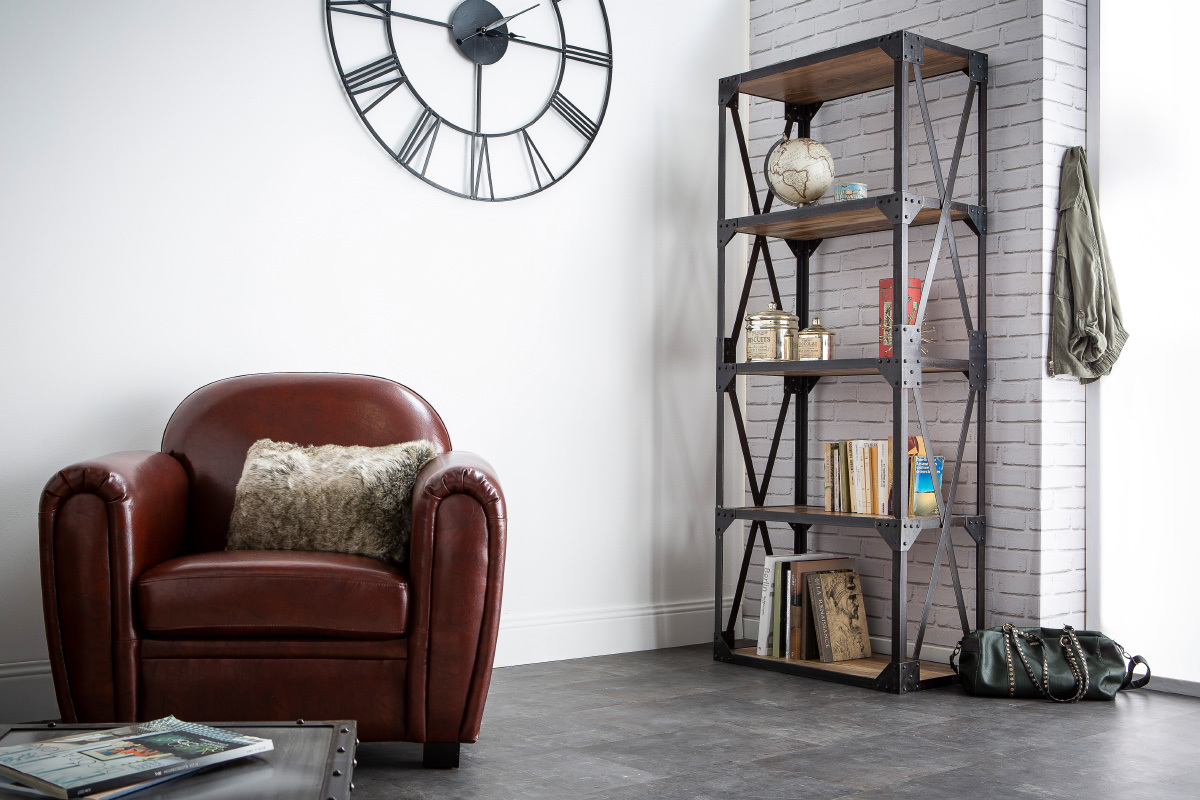 Industrielles Regal ATELIER Massivholz und Metall