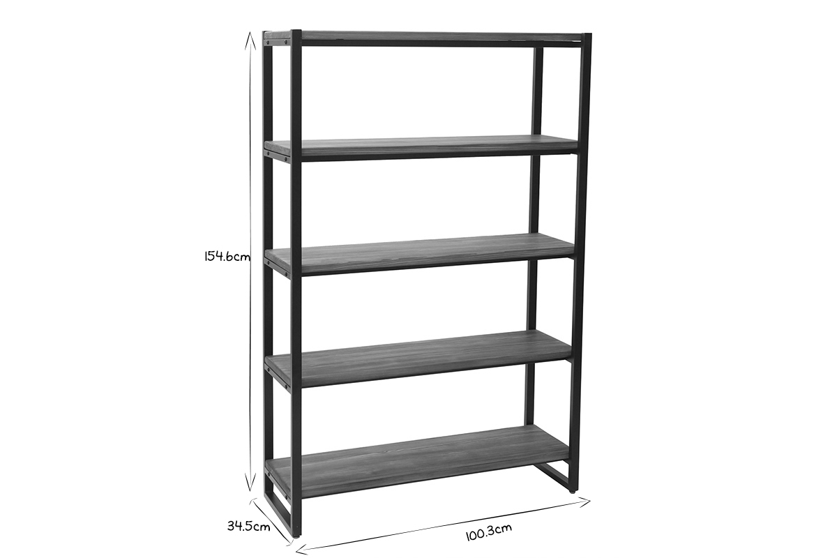 Industrielles Regal Holz und Metall ARISTOTE
