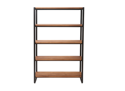 Bücherregal Massivholz Metall