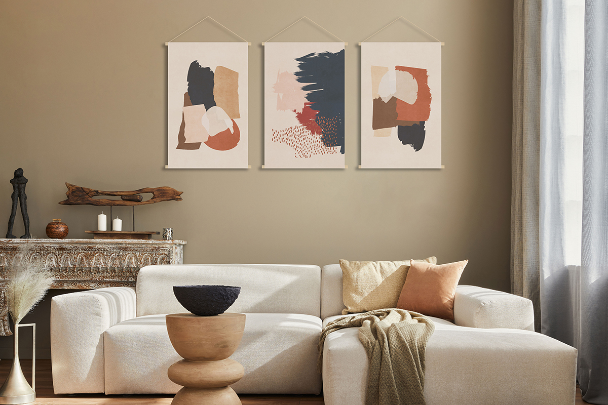 Kakemono abstrakte Formen L40 x B60 cm SAHARA