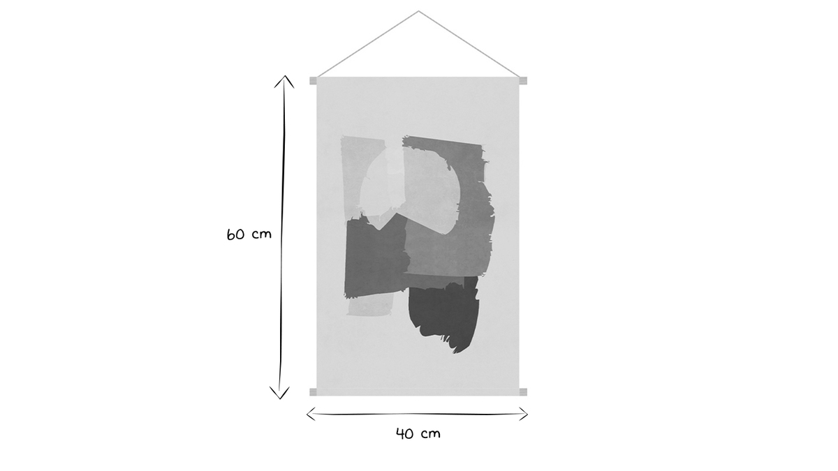 Kakemono abstrakte Formen L40 x B60 cm SAHARA