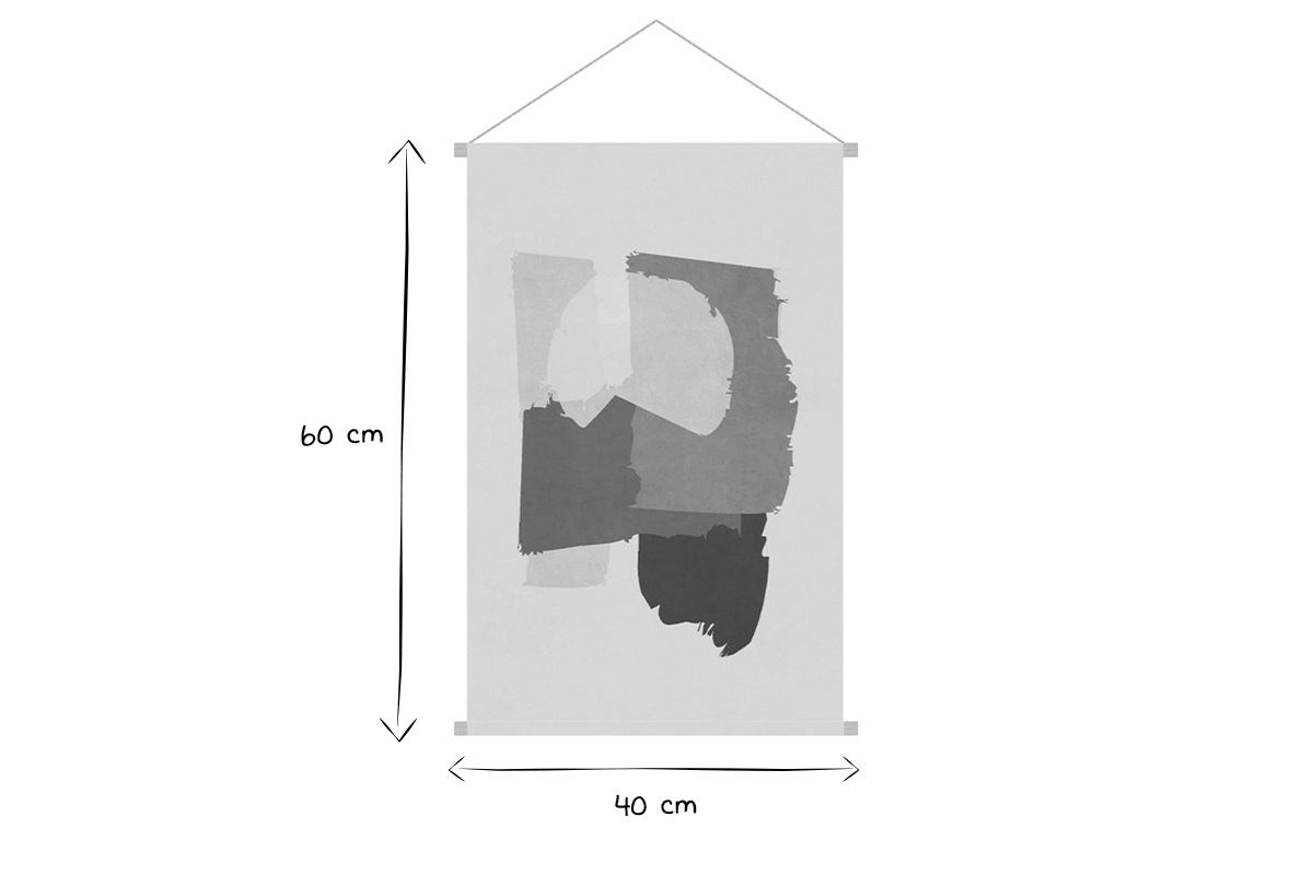 Kakemono abstrakte Formen L40 x B60 cm SAHARA