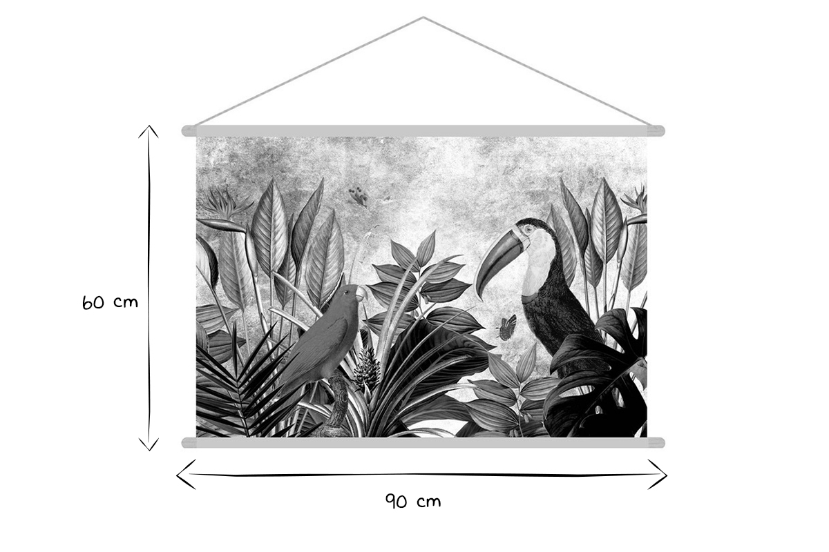 Kakemono Dschungel L90 x B60 cm PASSARO