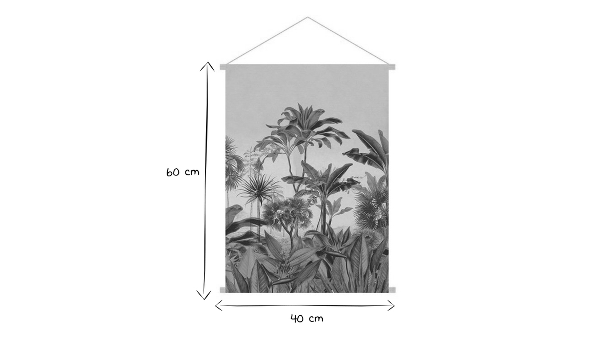 Kakemono Exotischer Wald B40 x H60 cm BORNEO