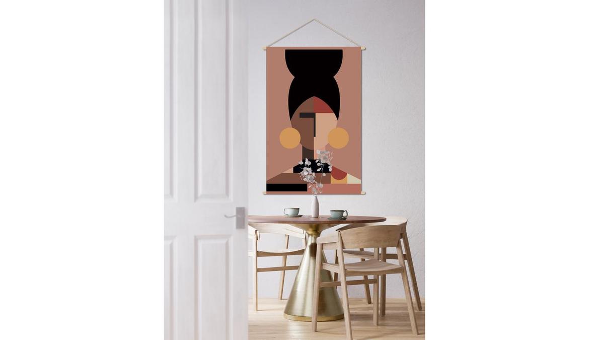 Kakemono Frauenporträt B80 x H120 cm CURLY