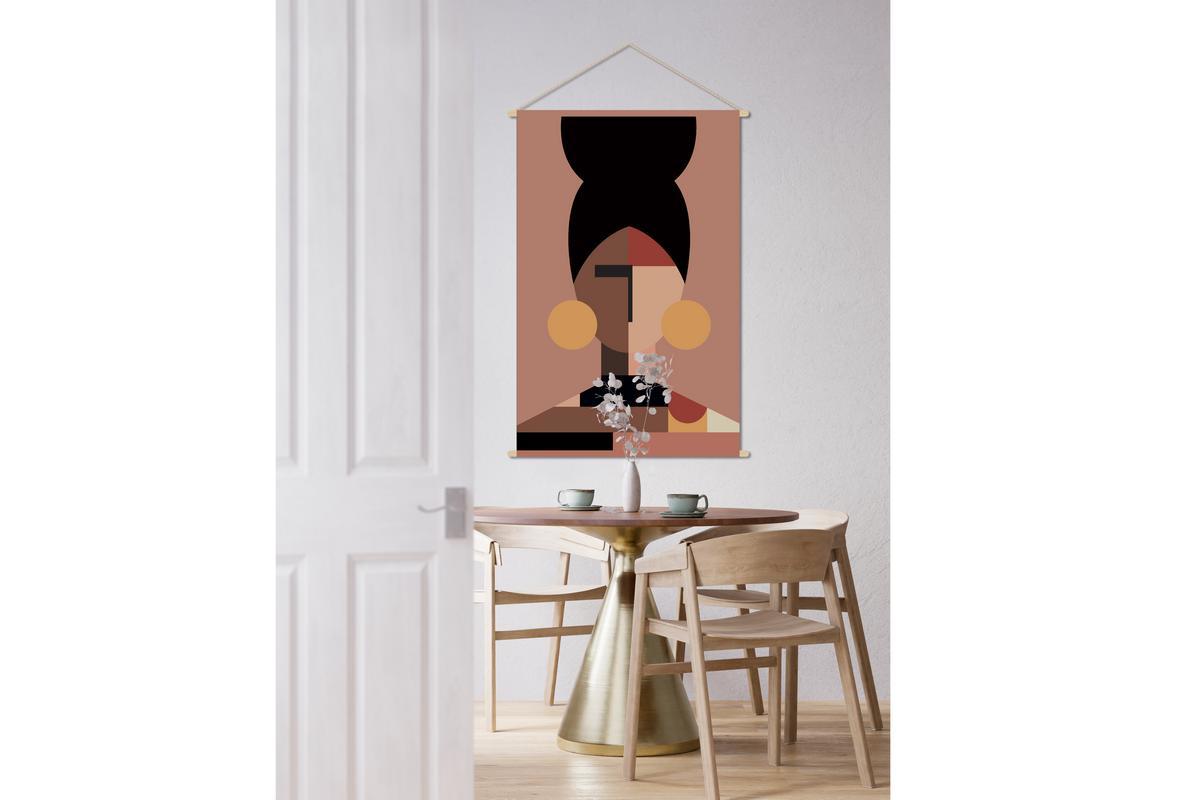 Kakemono Frauenportrt B80 x H120 cm CURLY