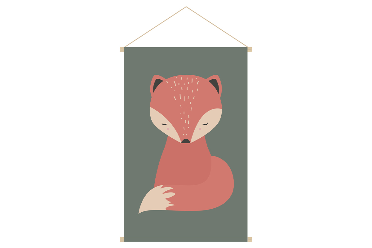 Kakemono fr Kinder Fuchs L40 x B60 cm CRAFTY