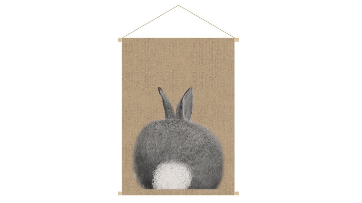 Kakemono fr Kinder Hase L40 x B60 cm HOUPETTE