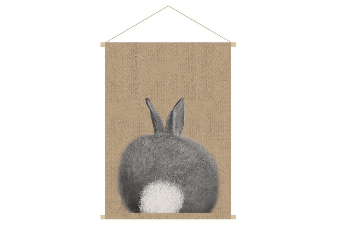 Kakemono fr Kinder Hase L40 x B60 cm HOUPETTE