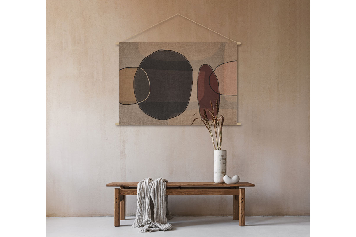 Kakemono mit abstrakten Formen B90 cm ARON