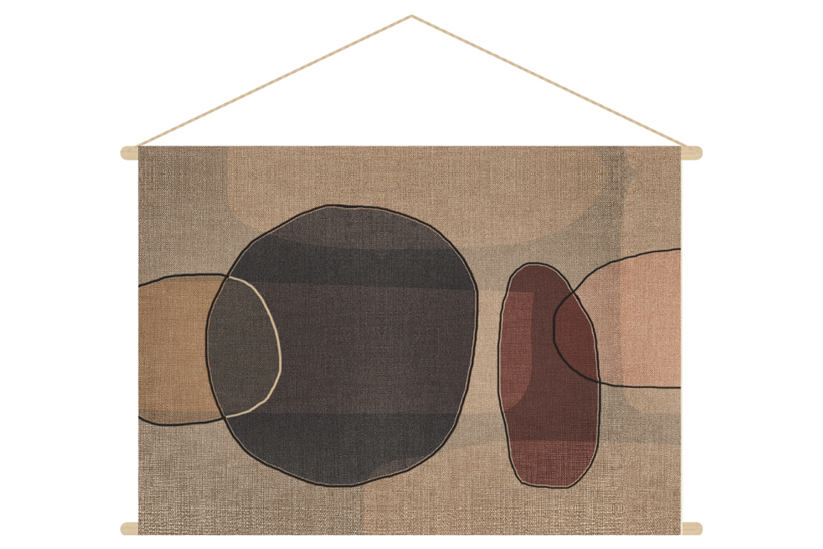 Kakemono mit abstrakten Formen B90 cm ARON