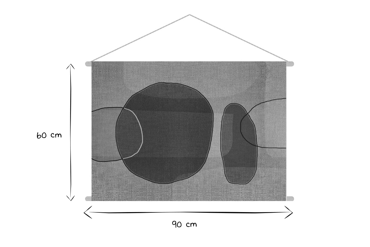 Kakemono mit abstrakten Formen B90 cm ARON