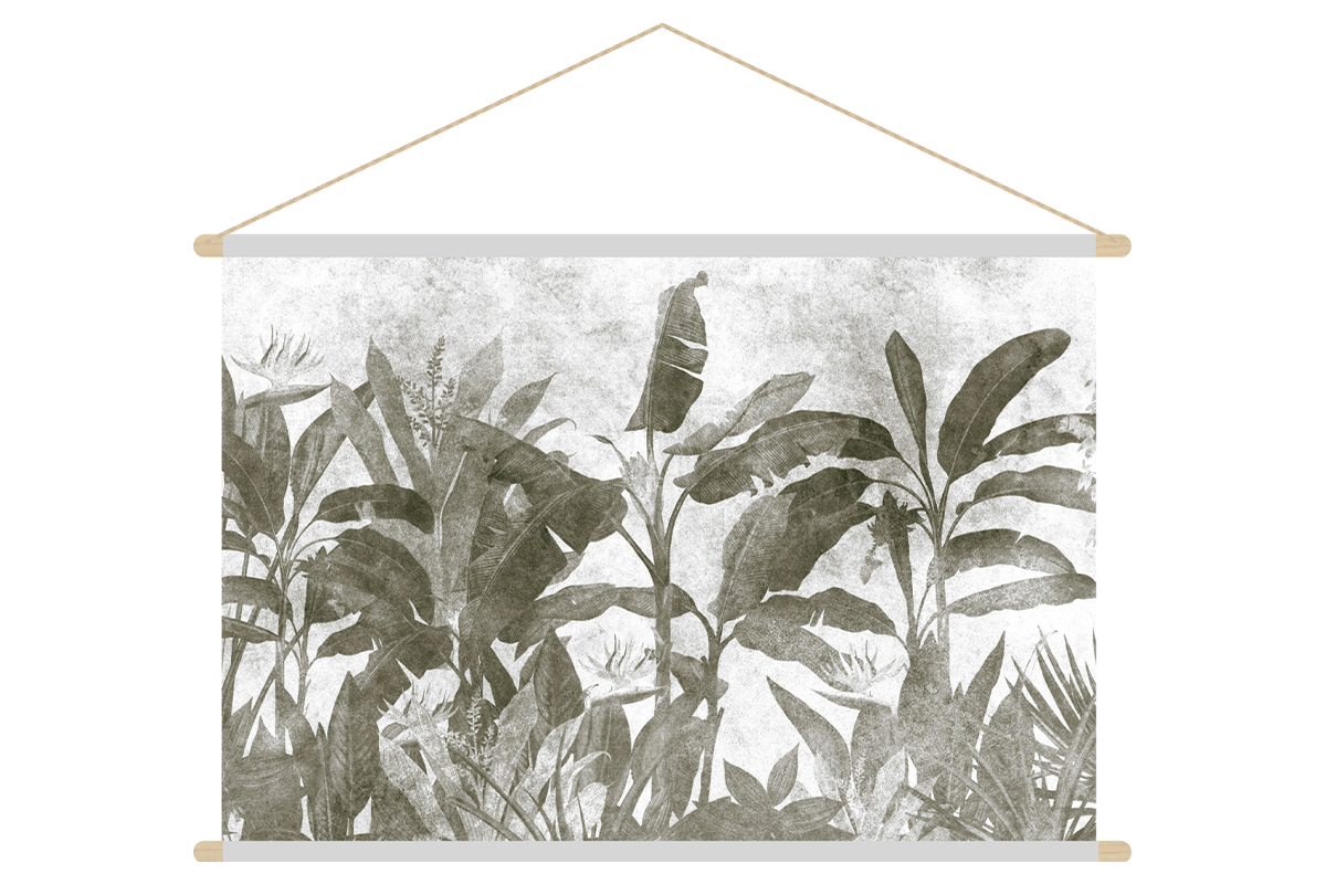 Kakemono Pflanzenwelt schwarz-wei L90 x B60 cm MACA