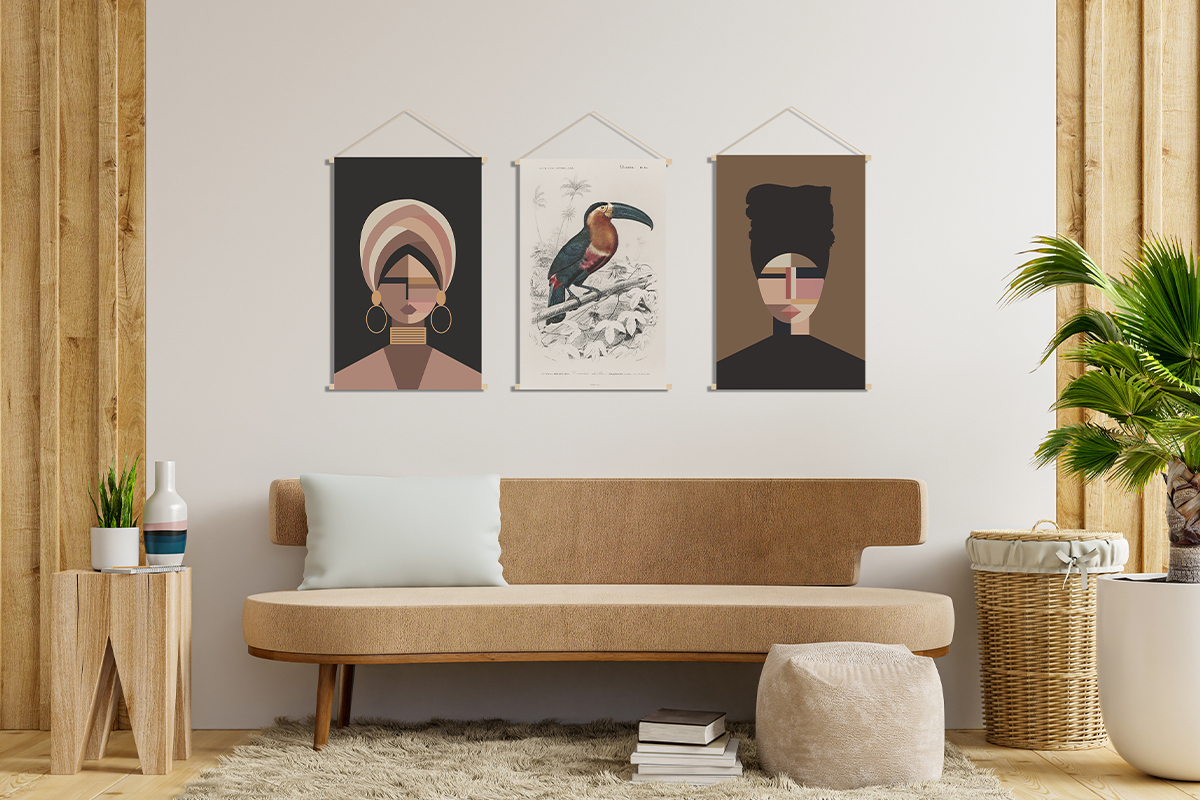 Kakemono Portrt einer Frau B40 cm MEIJE