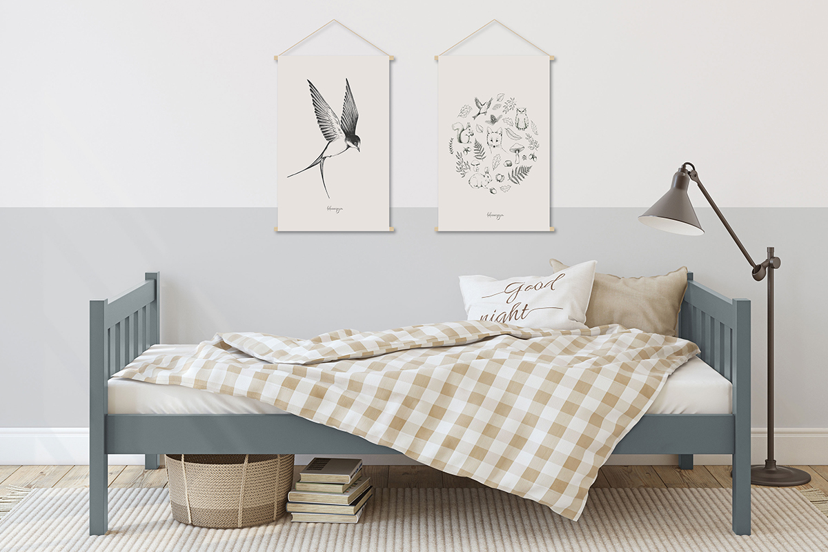 Kakemono Schwalbe L40 x B60 cm LIBERTY