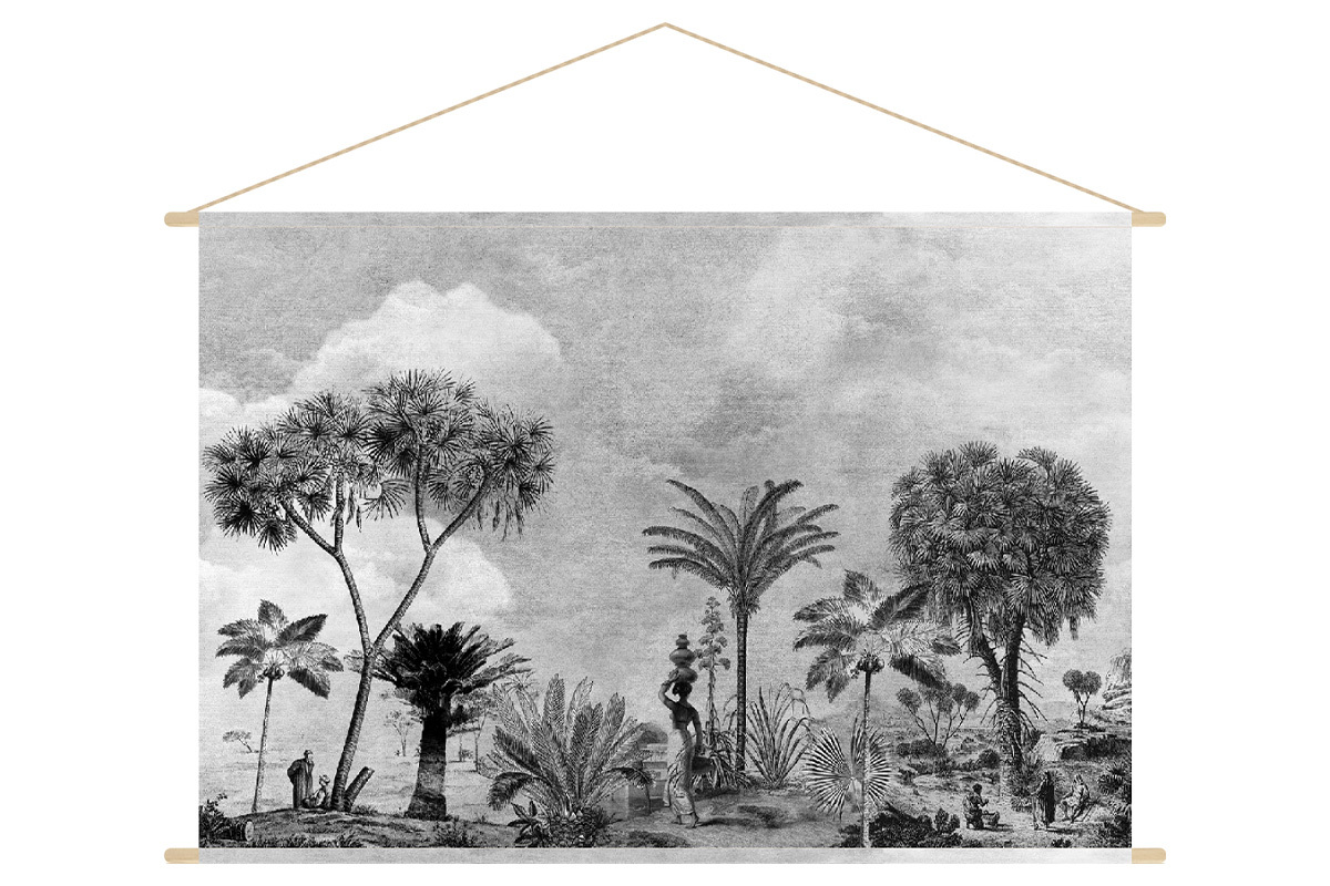 Kakemono schwarz-wei L150 x B100 cm BAMAKO