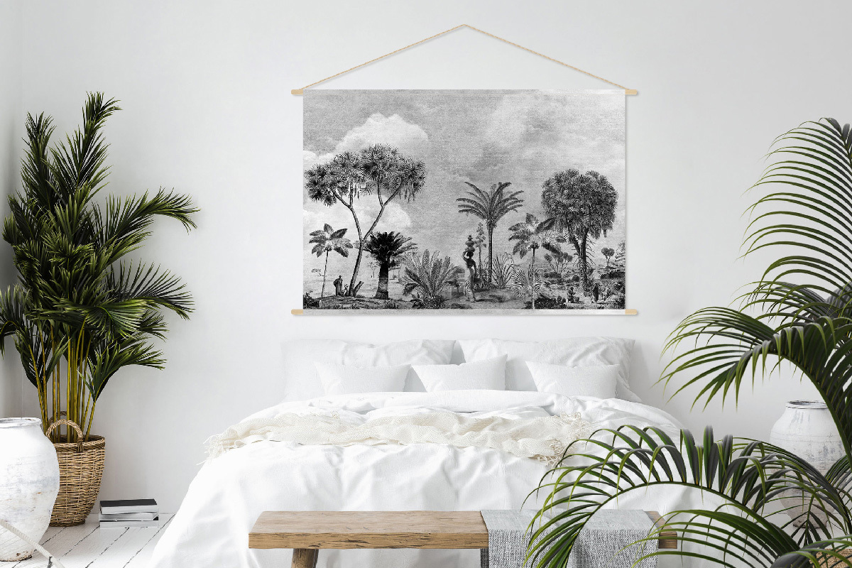 Kakemono schwarz-wei L150 x B100 cm BAMAKO