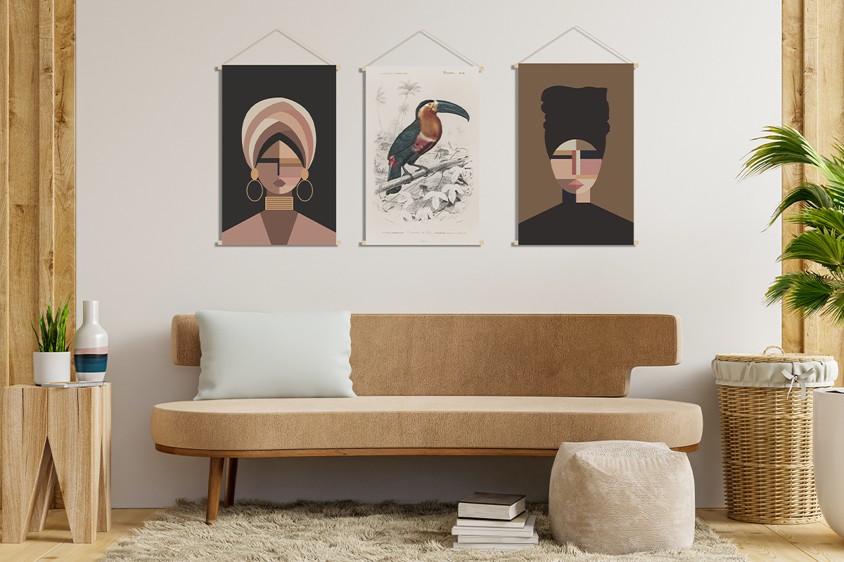 Kakemono Tukan L40 x B60 cm TOUCAN
