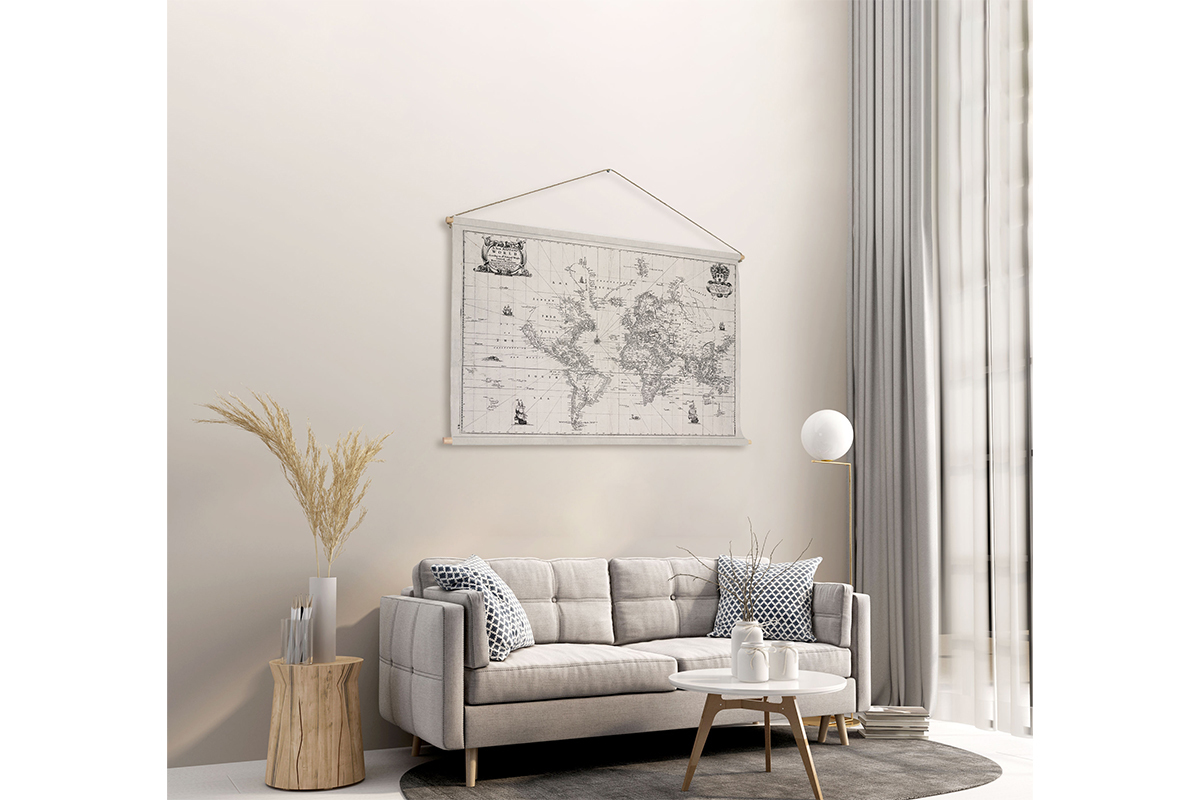 KAKEMONO Weltkarte 90x60 cm MONDE