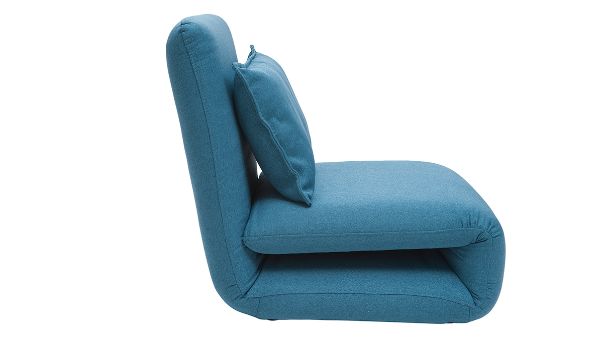 Kaminsessel verstellbar blauer Stoff SLEEPER