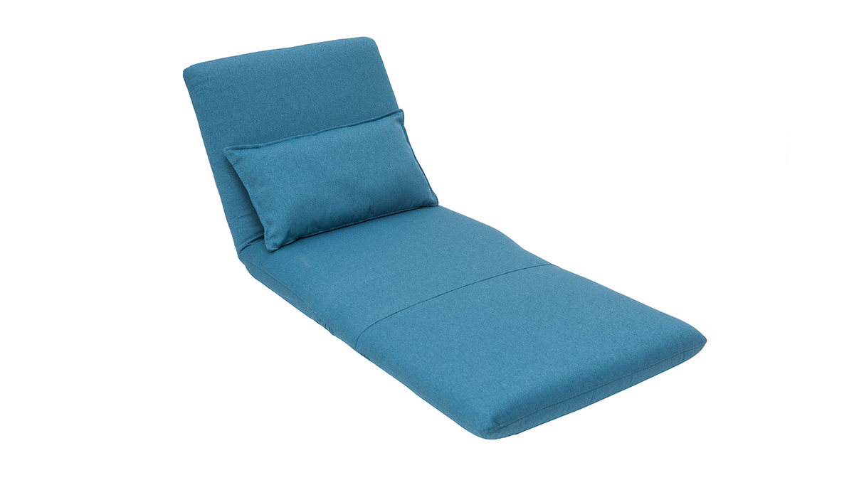 Kaminsessel verstellbar blauer Stoff SLEEPER