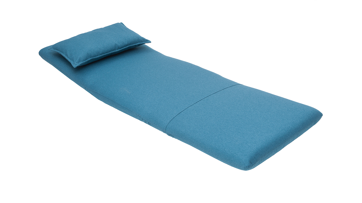 Kaminsessel verstellbar blauer Stoff SLEEPER