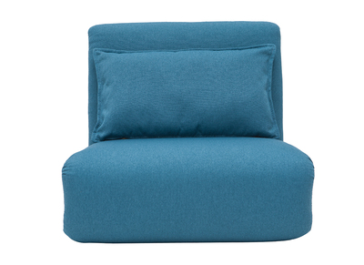 Kaminsessel verstellbar blauer Stoff SLEEPER - Kaminsessel verstellbar blauer Stoff SLEEPER
