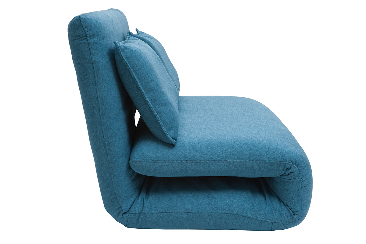 Kaminsessel verstellbar blauer Stoff SLEEPER