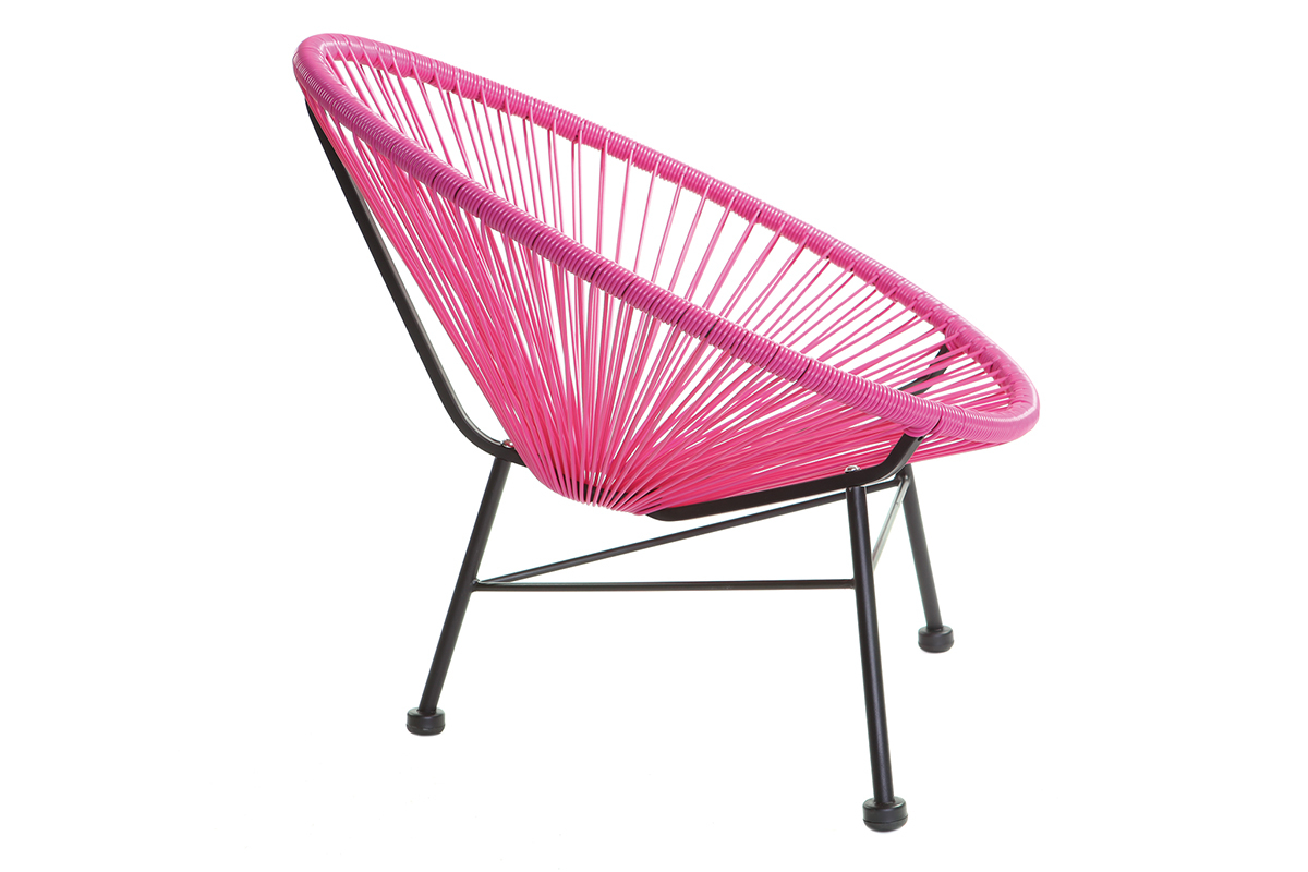 Kinder Gartensessel aus Resindr�hten Rosa BELLAVISTA