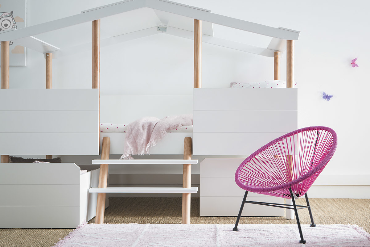 Kinder Gartensessel aus Resindr�hten Rosa BELLAVISTA