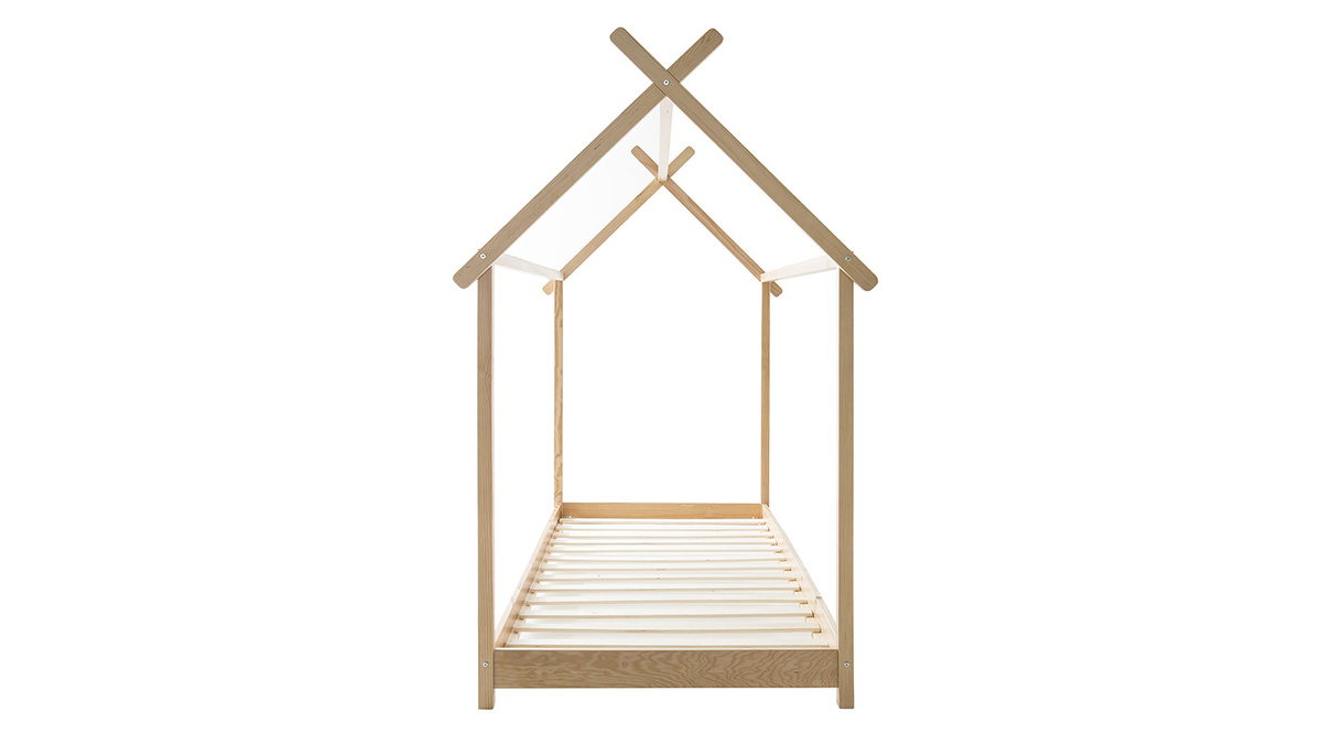 Kinder-Httenbett mit Lattenrost Holz 90x200 cm KBANE