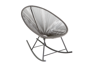 Kinder Schaukelstuhl aus Resindr&auml;hten Grau BELLAVISTA