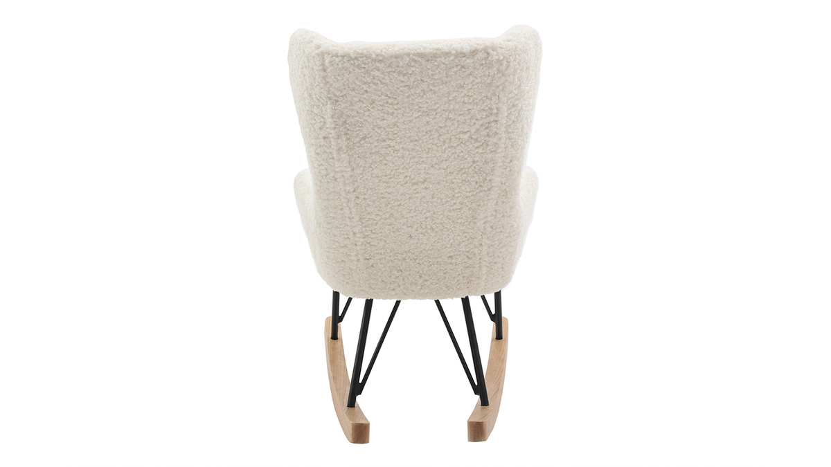 Kinder-Schaukelstuhl Lammfell-Optik SHAUN