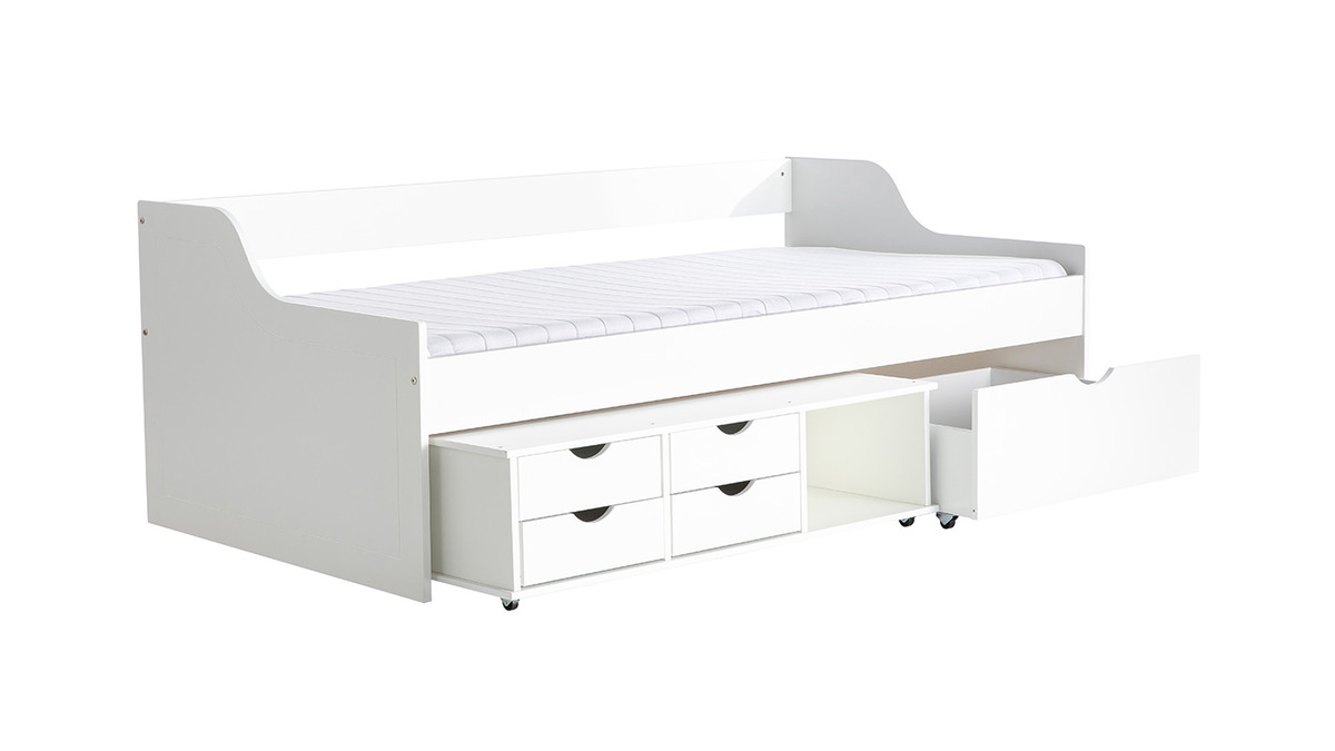 Kinderbett mit Schubladen 90x190 CLEO Wei