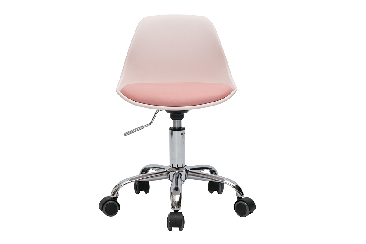 Kinderbrostuhl mit Rollen in Rosa Design STEEVY