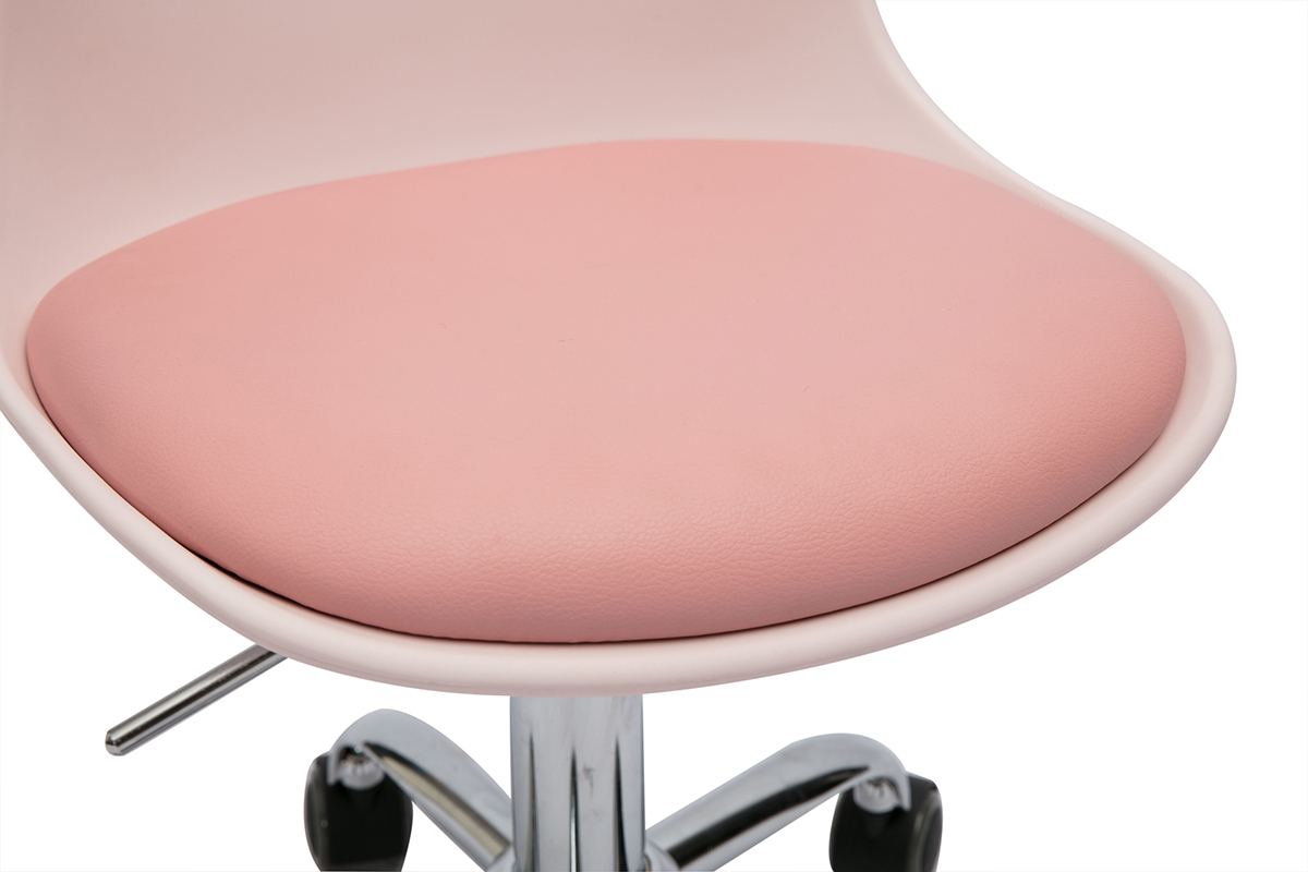 Kinderbrostuhl mit Rollen in Rosa Design STEEVY