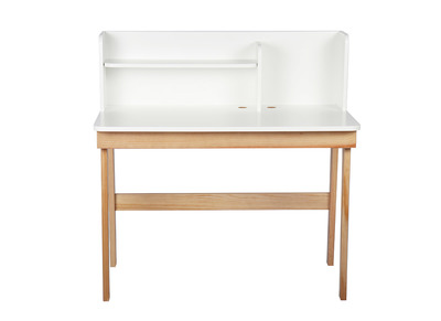 Kinderschreibtisch in Weiß und Holz, L105 cm KUNG - Kinderschreibtisch in Weiß und Holz, L105 cm KUNG