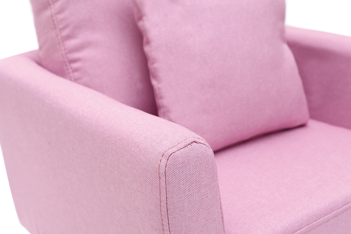 Kindersessel skandinavisch abnehmbarer Stoff Rosa BABY OSLO
