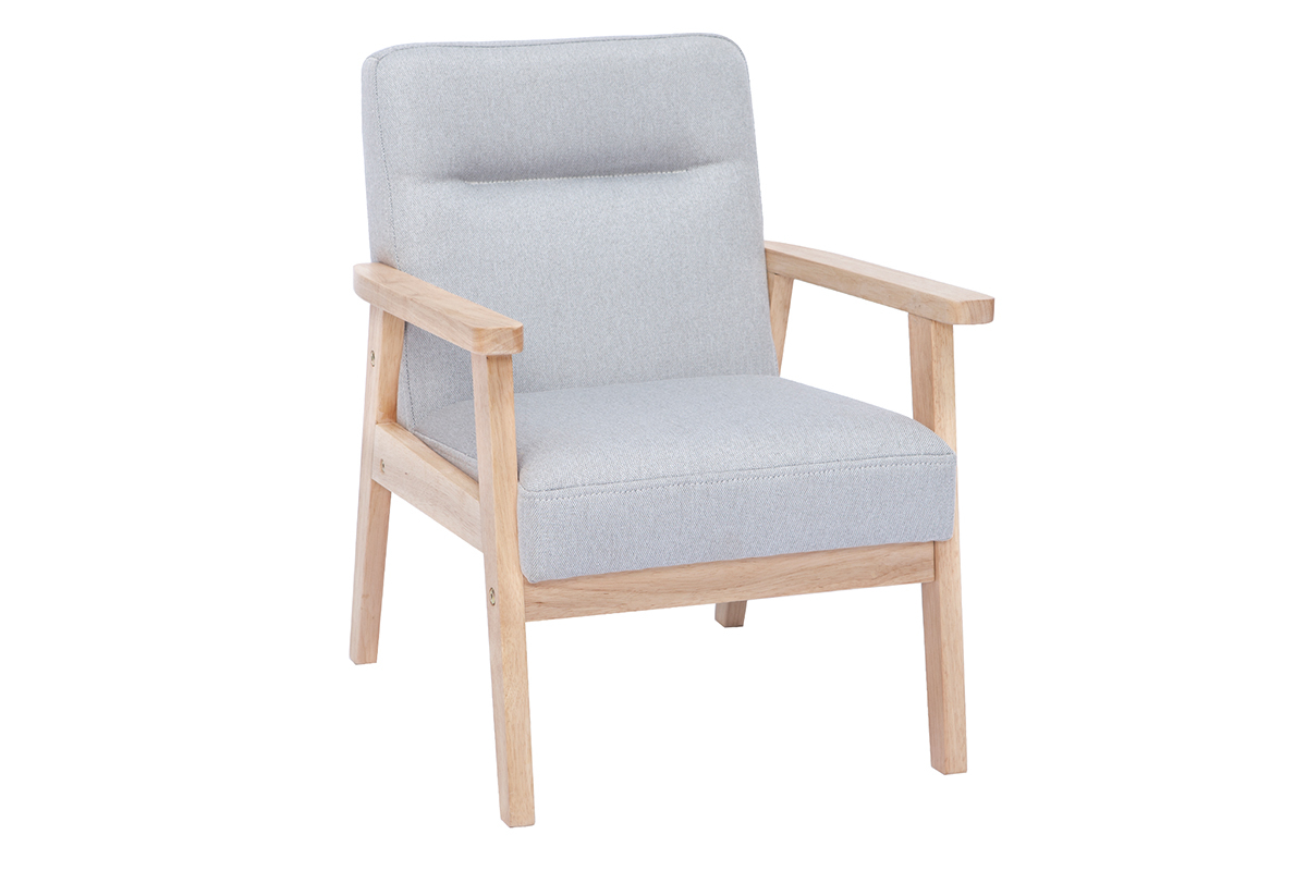 Kindersessel skandinavisch grau helles Holz ABYSS