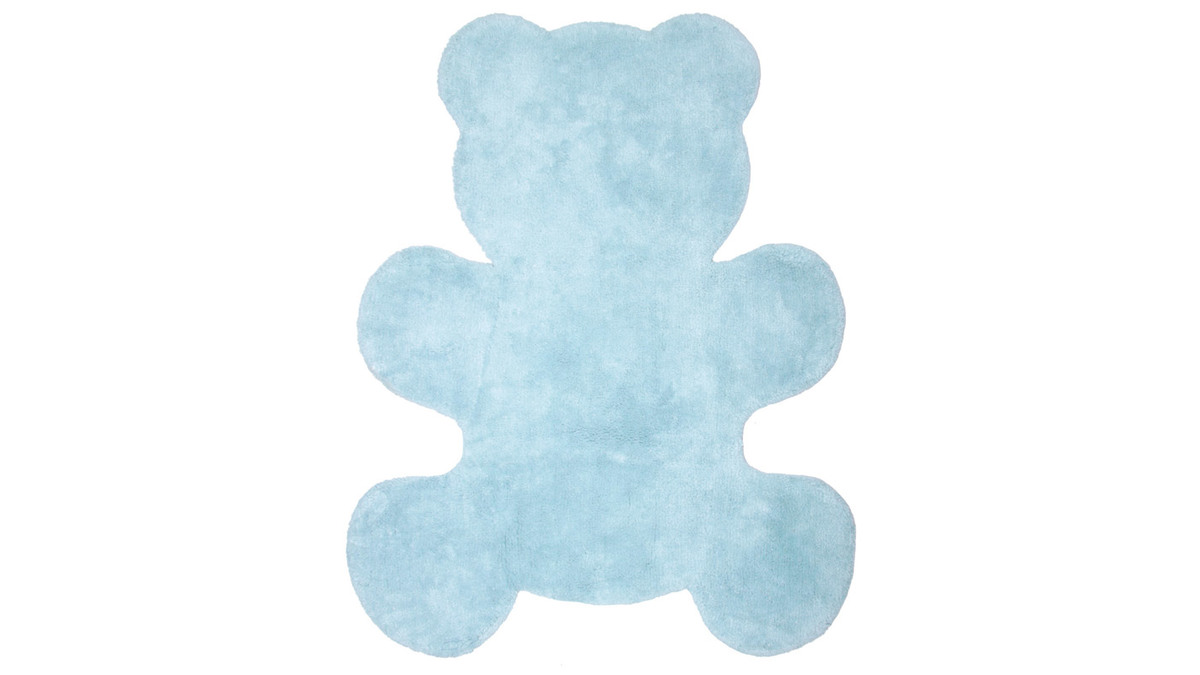 Kinderteppich aus Baumwolle Blau 80x100cm TEDDY