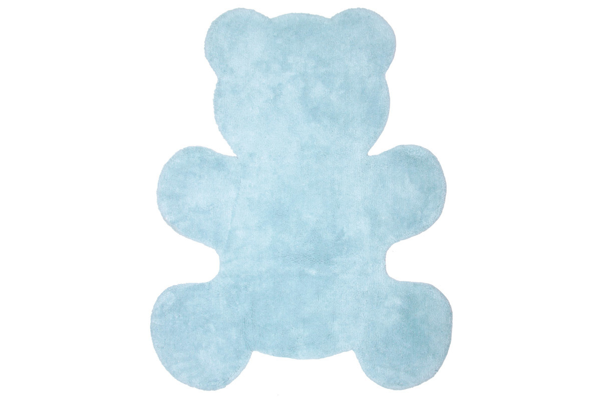Kinderteppich aus Baumwolle Blau 80x100cm TEDDY